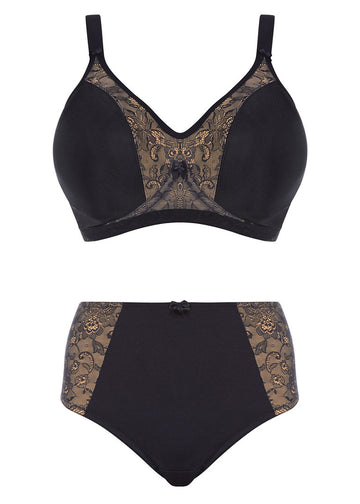 Yvette underwire moulded Black bra